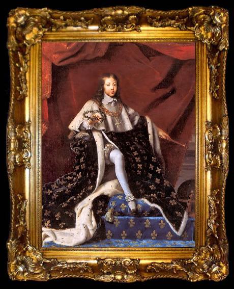 framed  Henri Testelin Portrait of Louis XIV, ta009-2